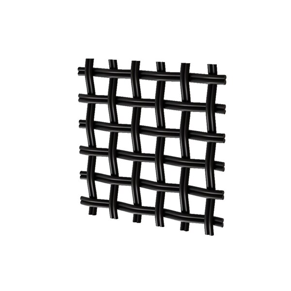 Designs Of Distinction .375in Flat Fluted Square Decorative Grille - Flat Black, 24in W x 72in L Sheet 01SQ2472DK08WR1 - main